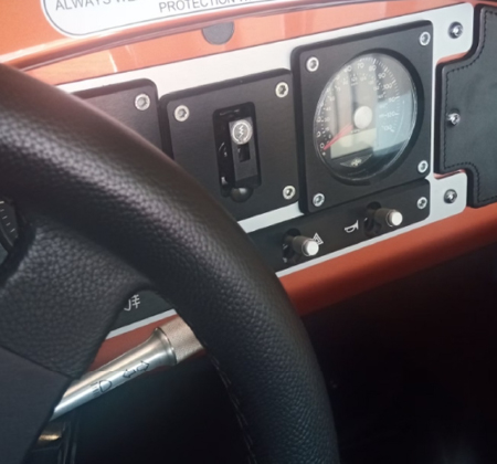 The Essence of the Classic Cockpit, Wrapped in Black Quilting.