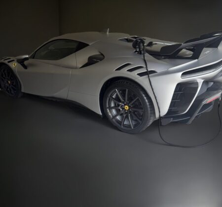 Matte Grey, coldly defining the powerful, sculpted shadows of its body.